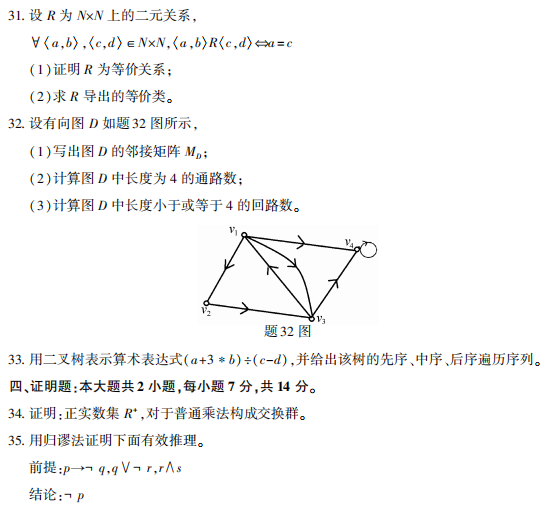 2021年10月贵州自考02324离散数学真题及答案