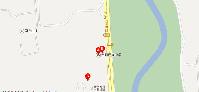 2015年10月贵阳民族中学自考考场线路图